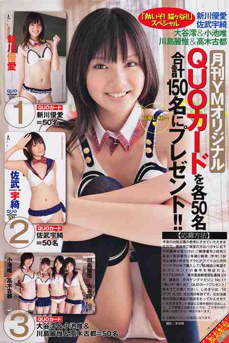 [日本写真杂志]ID0095 [Monthly Young Magazine] 2010.11 Yua Shinkawa 新川優愛 [15P]--性感提示